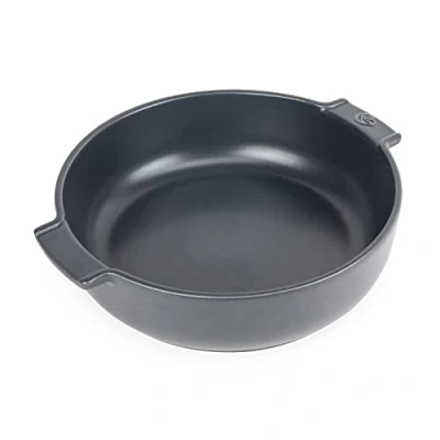 Image of PEUGEOT Round Ceramic Baking Dish 27 cm (Including Handles) Capacity: 2.1 l 10 Year Guarantee Slate Grey Colour