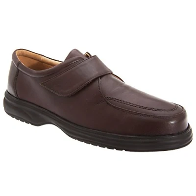Image of Mens Basics Roamers Leather Shoes Brown Leather, UK 6 / EU 40