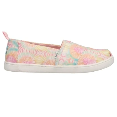 Image of TOMS Girl&#039;s Alpargata Loafer Flat, Pink Tie Dye, 5 UK