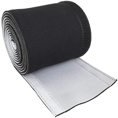 Image of iGadgitz Home U6938 Flexible Cable Sleeve Neoprene Reversible Wire Sleeves Wrap Cover for TV, Games Console, PCs, Power Cords and AV Leads Black &amp; White Length 150 cm / 59&quot;