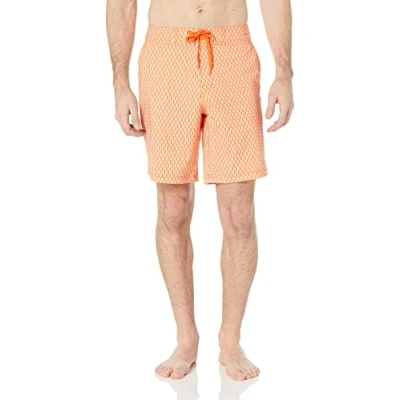 Image of Amazon Essentials Men&#039;s Board Shorts, Light Pink Surfboards Geo, S