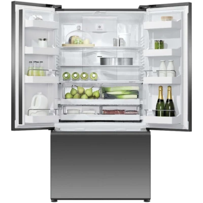 Image of Fisher Paykell RF540ANUB6 Fridge Freezer French Door Ice &amp; WaterBlack Steel
