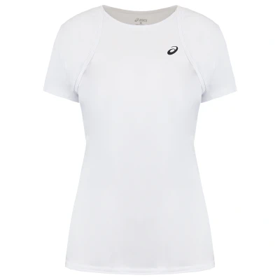 Image of Asics Logo Womens White T Shirt Cotton Size Large