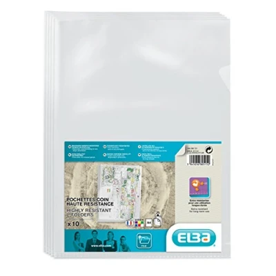 Image of Elba Corner Opening Document Covers A4 PVC 15/100 Pack of 10