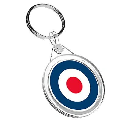 Image of Destination Vinyl Keyrings 1 x RAF Roundel Symbol Mod Retro Keyring IR02 Mum Dad Kids Birthday #0215