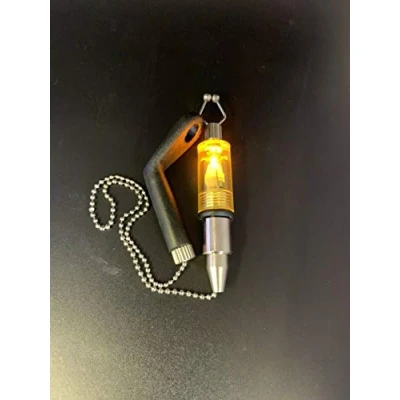 Image of Light up Chain Bite Indicator, Alarm, Bobbin Swingers, Hangers, Weight Adjustable (Yellow)
