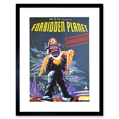 Image of Wee Blue Coo Film Movie Forbidden Planet Robot Rescue Picture Framed Wall Art Print