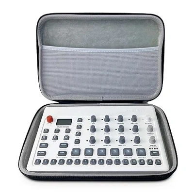 Image of Analog Cases Pulse case for Elektron Model Samples or comparable Drum Machine (Transport Made of Durable, Molded EVA/Nylon, Spacious and Comfortable Handle), Black