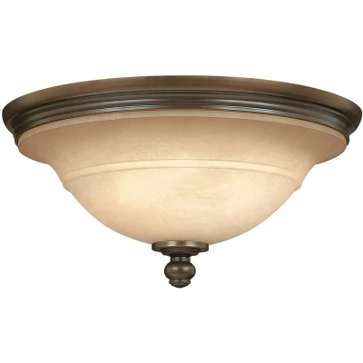 Image of Plymouth 3 Light Semi Flush Ceiling Olde Bronze, E27