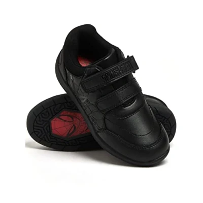 Image of Marvel Boys School Shoes Spiderman Black 10