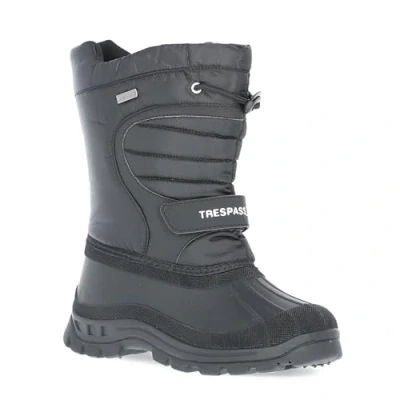 Image of Trespass Unisex Kids Dodo Snow Boots, Black, 11 UK Child