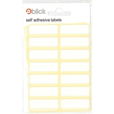 Image of Blick Labels, White, Self Adhesive Stickers, Rectangular, 12mm x 38mm, 98 for Home, Office, Family, School, Letters, Address
