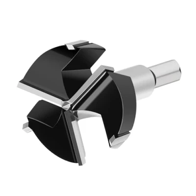 Image of hsawbit 70mm Forstner Drill bit, Triple Flute Carbide Tipped Bit Hole Cutter for Hard Wood, Woodworking Hinge