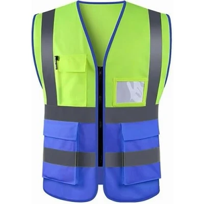 Image of SUPREMETTF SUPREMELY TOUGH Hi Vis Vests for Women Men High Visibility Reflective Safety Security Vest with Pockets Zipper Front Meets Viz Dual Tone, Colour ANSI/ISEA Standards (2XL)
