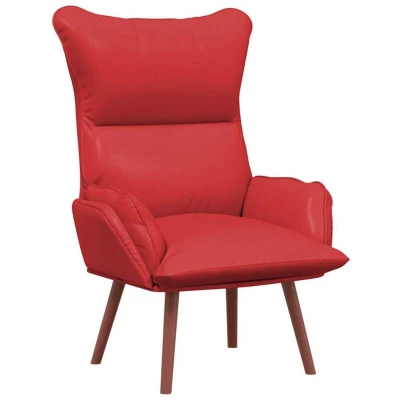 Image of vidaXL Relaxing Chair Red Faux Leather