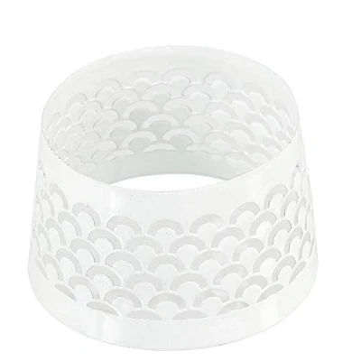 Image of Spaas 18 White Caps for Candle, Fish Eye Pattern