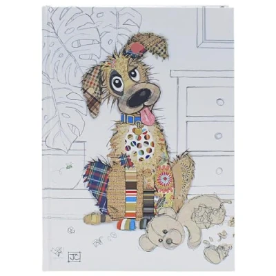 Image of Bug Art Lesser &amp; Pavey A5 Notebook Plain Journal Note Book For Office, School, Business Daily Notes Murphy Mutt Great Notebooks Women Men