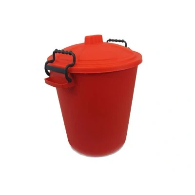 Image of KetoPlastics Coloured 50L Litre Heavy Duty Waste Bin/Rubbish Recycle (Red)