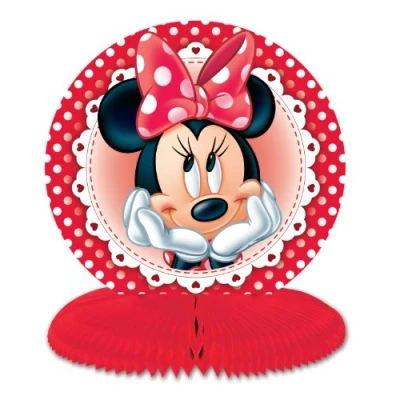 Image of Disney Amscan Minnie Mouse Mini Centre Pieces, Pack of 3, Red