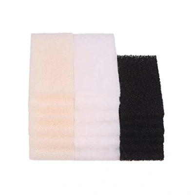 Image of INGVIEE Compatible Foam filter Pads for Fluval U2 (6x Pads, 6x Carbon filter, polyester pads)