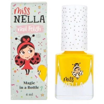 Image of Miss Nella SUN KISSED Safe Special bold yellow Nail Polish for Kids, Non Toxic &amp; Odour Free Formula Children and Toddlers, Natural Water Based Easy Peel Off