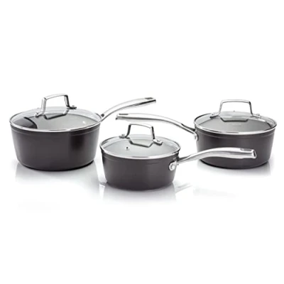Image of Stellar SPA1 Rocktanium 3 Piece Non Stick Saucepan Set 16 18 20Cm