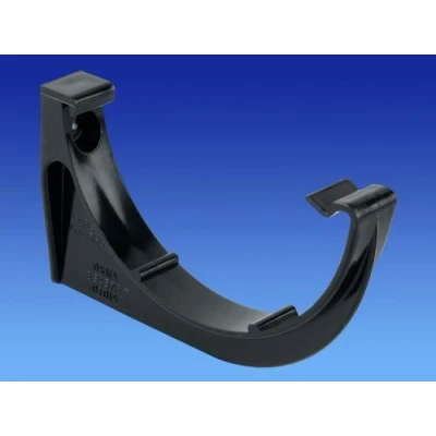 Image of Wavin OSMA Roundline Gutter Support Bracket Pack of 3 112mm Black 0T019x3b