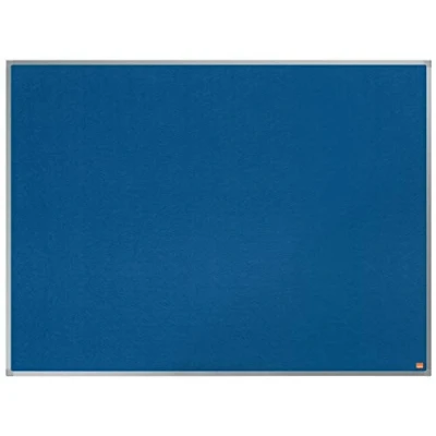 Image of Nobo Felt Noticeboard, 1200 x 900 mm, Aluminium Trim, Corner Wall Mounting, Essence Range, Blue, 1904071