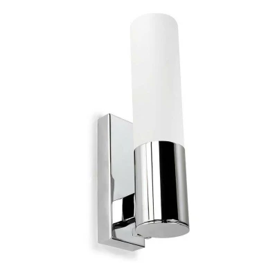 Image of LEDS C4 Dresde On 1 Light Bathroom Wall Chrome IP44, E14