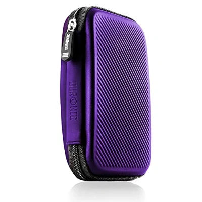 Image of Duronic Hard Drive Case HDC2 /VT Violet Portable EVA Storage Pouch for External Hardrive Disk and Cables Lightweight Protective Cases Suitable WE/Western Toshiba Buffalo Hitachi Seagate Samsung
