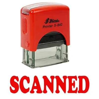 Image of Printtoo Scanned Self Inking Rubber Stamp Office Stationery Custom Shiny Stamps