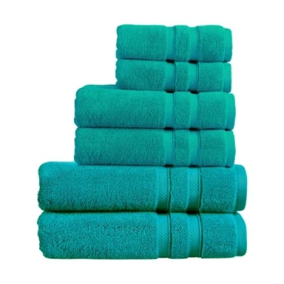Image of Christy Chroma Family Towel Set of 6 2 Hand Bath Sheets Highly Absorbent Heavyweight 675GSM Bold and Bright Soft Smooth Shower Towels 100% Cotton Vivid Teal