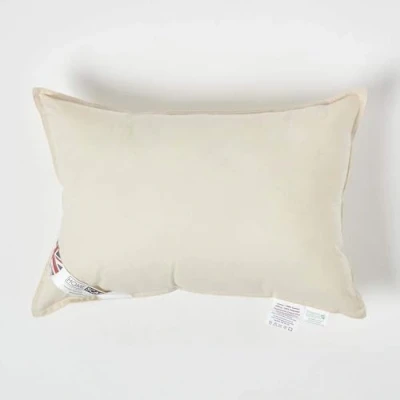 Image of HOMESCAPES Pack of 4 Organic Cotton Cushion Pad 35 x 50 cm (14 20) Inner Insert with Super Microfibre Hypoallergenic Synthetic Filling Machine Washable