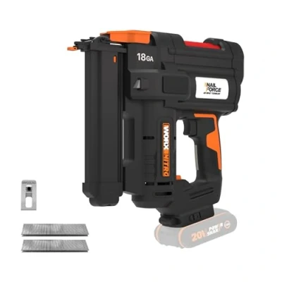 Image of WORX WX844.9 20V Cordless 18 Gauge Narrow Crown Stapler Efficient Battery Powered Staple Gun for Woodworking, Trim, Cabinets, Underlayment Quick Load, Anti Ejection, Dual Firing Modes Tool Only