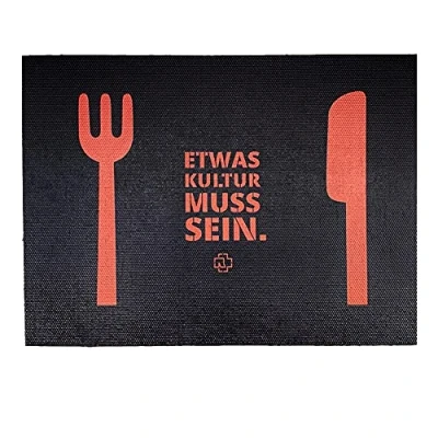 Image of Rammstein Placemat Tischset &quot;Etwas Kultur&quot; Black Official Band Merchandise