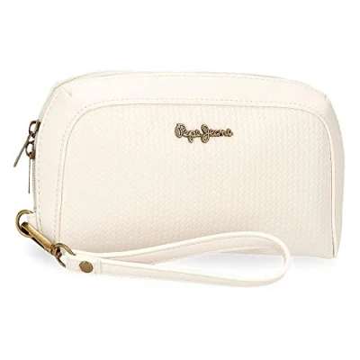 Image of Pepe Jeans Lena White Handbag 20x11x4 cm Synthetic Leather