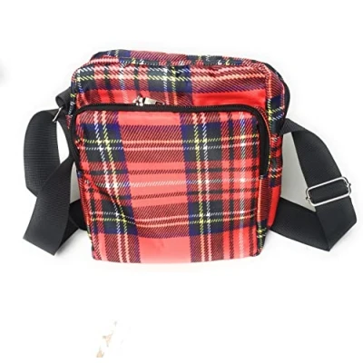Image of Royal Stuart Scottish Classic Tartan Waist Bag Bum Cross Body Travel Bags (Red Bag)