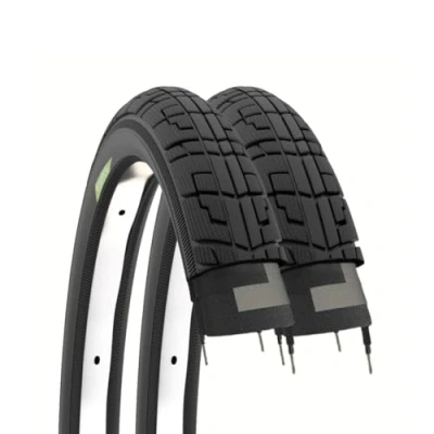 Image of 2 Covers 12 1/2 X 1.75 1/4 Black Road Tyres Kids Bike 12&quot; Tires City MTB