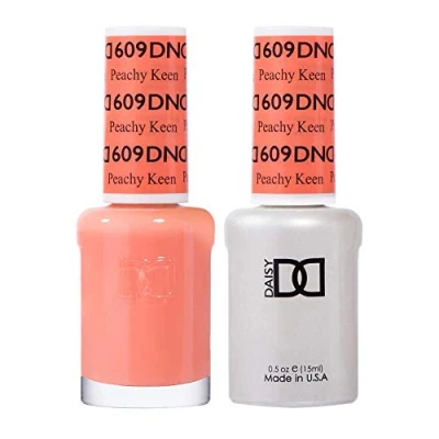 Image of DND Duo Gel &amp; Nail Polish Set Peachy Keen 609 2x15ml