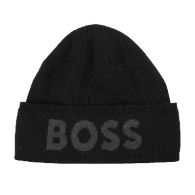Image of BOSS ELIO Unisex Beanie, Size: One Size, Black