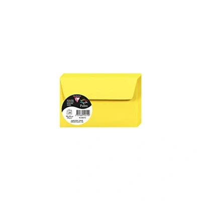 Image of Clairefontaine Ref 5561C Pollen Adhesive Envelopes (Pack of 20) 90 x 140mm Sized, 120gsm Paper, Printer Compatible, Acid Free, Strip for Easy Seal Intensive Yellow