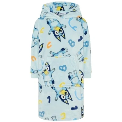 Image of Bluey Unisex Oversized Wearable Blanket Hoodie 5 6 Years 116cm Blue