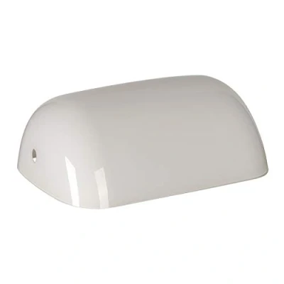 Image of Newrays Replacement Glass Bankers Lamp Shade Cover for Desk Lamp(White)