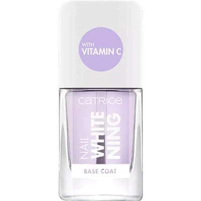 Image of Catrice Nail Whitening Base Coat, Care, Transparent, Brightening, Long Lasting, Protective, Translucent, No Acetone, Vegan, Microplastic Particles Free (10.5 ml)