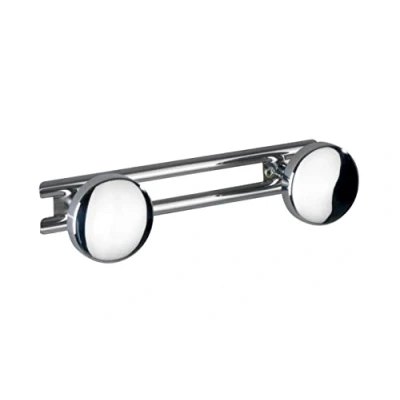 Image of WENKO Basic Railing with 2 Hooks, Stainless Steel, Silver, 24.5 x 3.3 6.5 cm