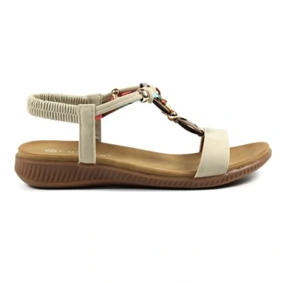 Image of Ladies Brava Beige Sandal 8