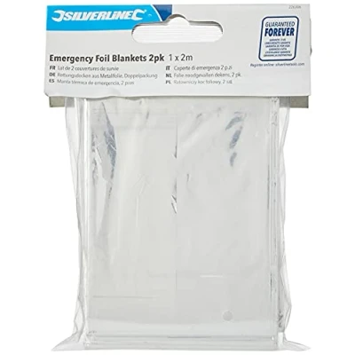 Image of Silverline Emergency Blanket 2pk 1m x 2m