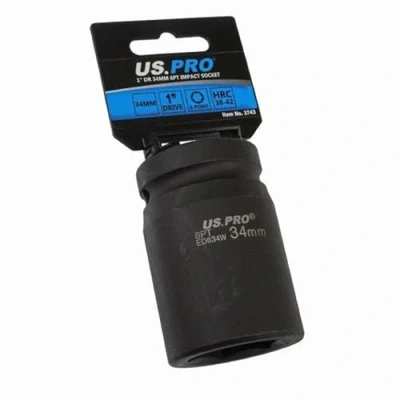 Image of US PRO Tools 34mm 1&quot; DR 6 Point Deep Impact Socket 3743