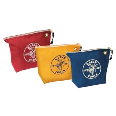 Image of Assorted Canvas Zipper Bags, 3 Pack, Klein Tools 5539CPAK