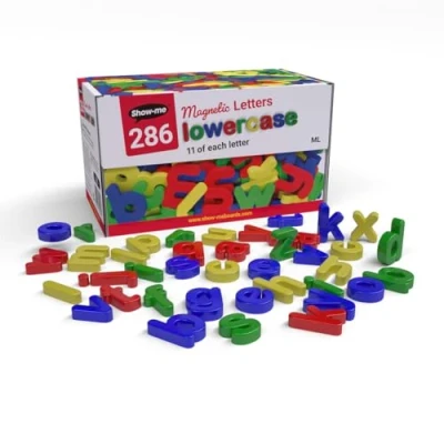 Image of Show Me Tub of 286 Magnetic Lowercase Letters